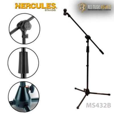 Pedestal Hércules para Micrófono MS432B con Boom 2 en 1