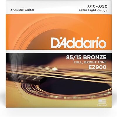 Cuerda D'Addario para Guitarra Acústica  EZ-900 85/15  Bronze 010' - 050'