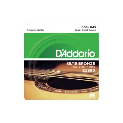 Cuerdas D'Addario para guitarra acústica - Bronze 85/15  EZ890 - Super Light .009-.045