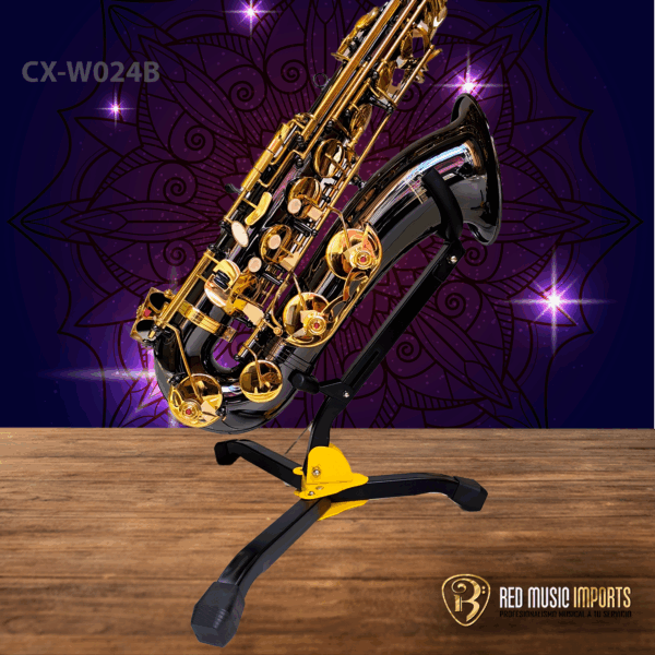 SAXOFÓN TENOR SEMIPROFESIONAL OLSO MILAN NEGRO CON DORADO CX‑W024B