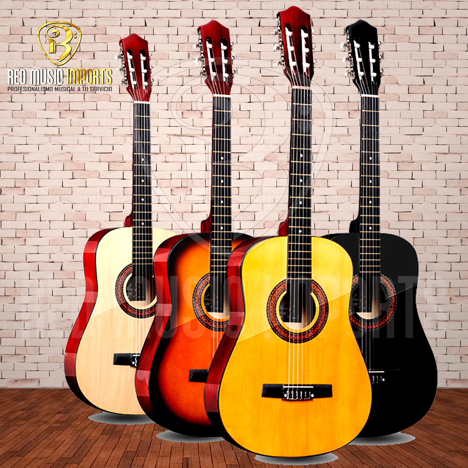 Guitarra Acústica con Cuerdas de Metal - Imagen 3