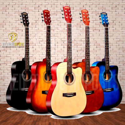 Guitarra Acústica con Cuerdas de Metal