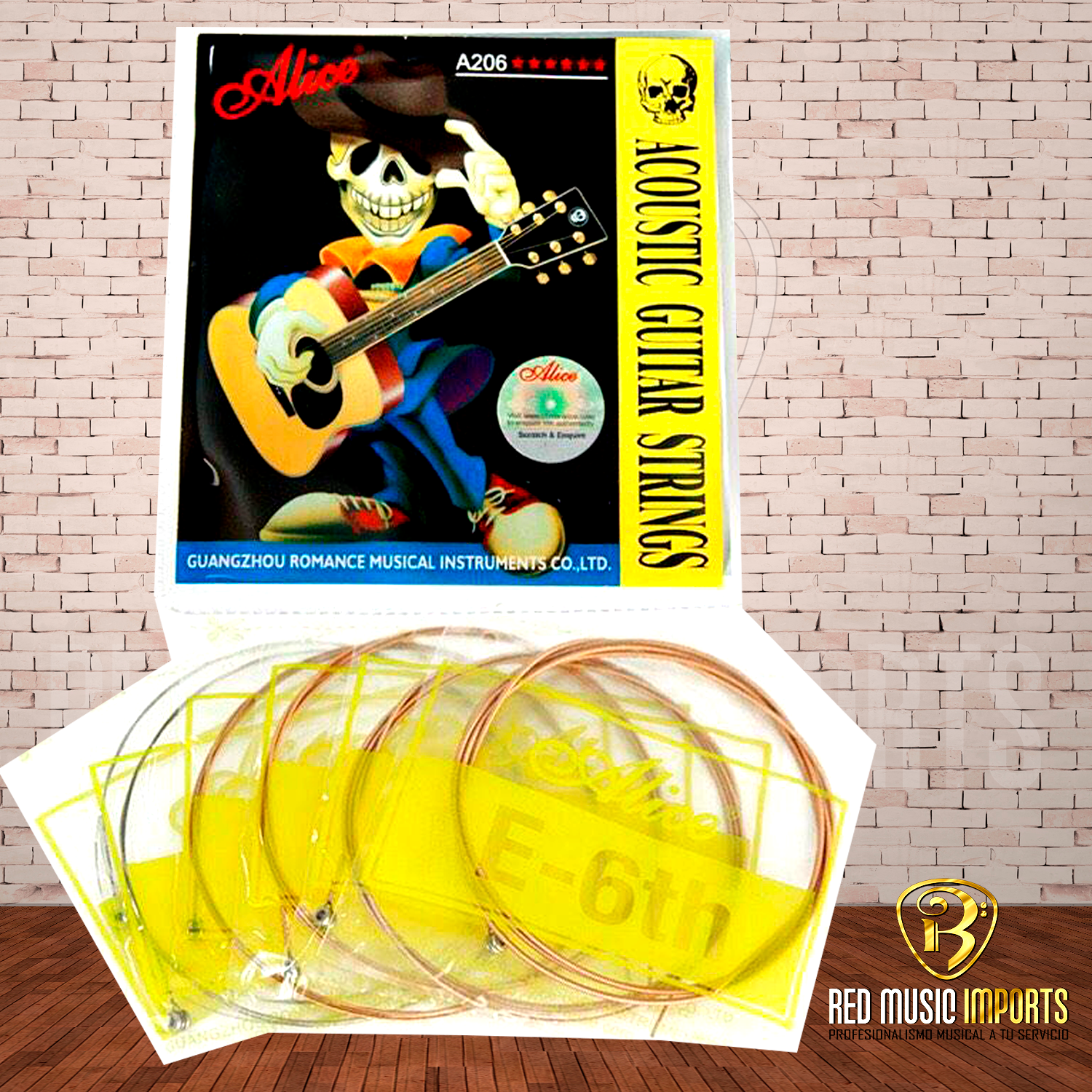 CUERDAS ALICE P/GUITARRA ACUSTICA METALICAS A206 - Imagen 2