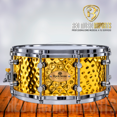 Tarola Risetone Rock RC003 14″ x 6.5″ Acero Inoxidable Martillado – Brass