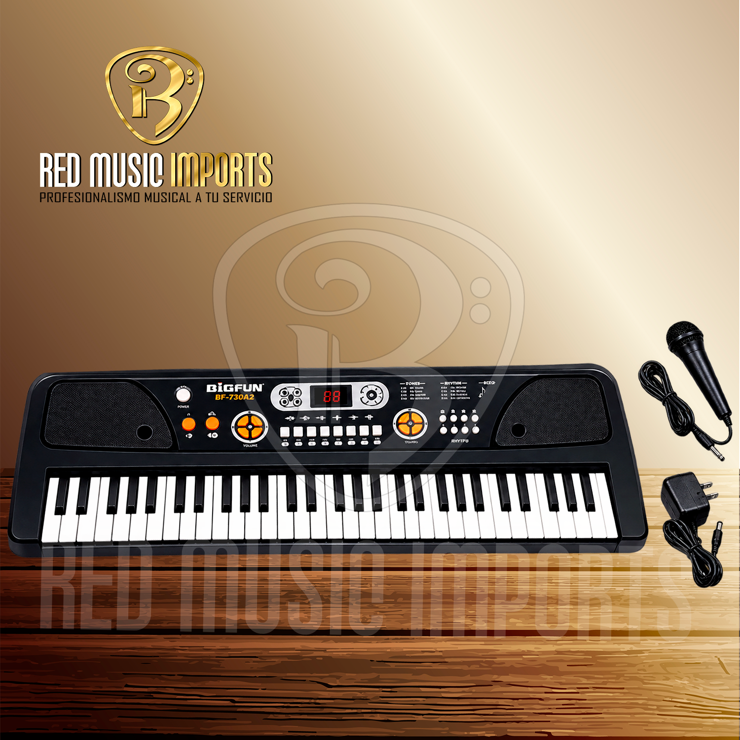 Teclado Electrónico BIGFUN BF-730A2 con Micrófono - Imagen 2
